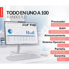 TODO EN UNO A100 LENOVO INTEL N100 8GB RAM 512GB SSD 24 FHD